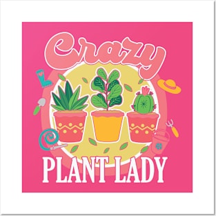 Crazy Plant lady Posters and Art